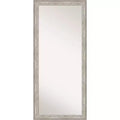 29" x 65" Crackled Framed Full Length Floor/Leaner Mirror Metallic - Amanti Art: Polystyrene Frame, Wall Mountable