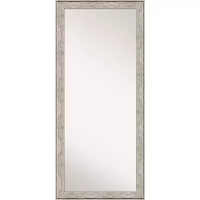 29" x 65" Crackled Framed Full Length Floor/Leaner Mirror Metallic - Amanti Art: Polystyrene Frame, Wall Mountable