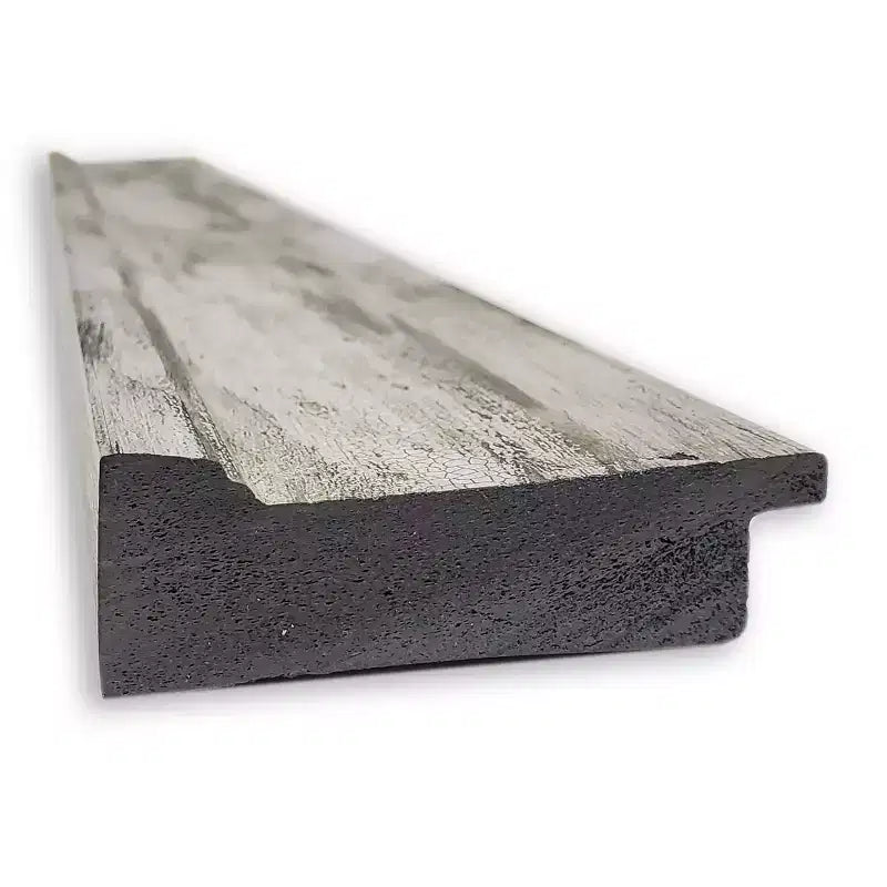 29" x 65" Crackled Framed Full Length Floor/Leaner Mirror Metallic - : Polystyrene Frame, Wall Mountable