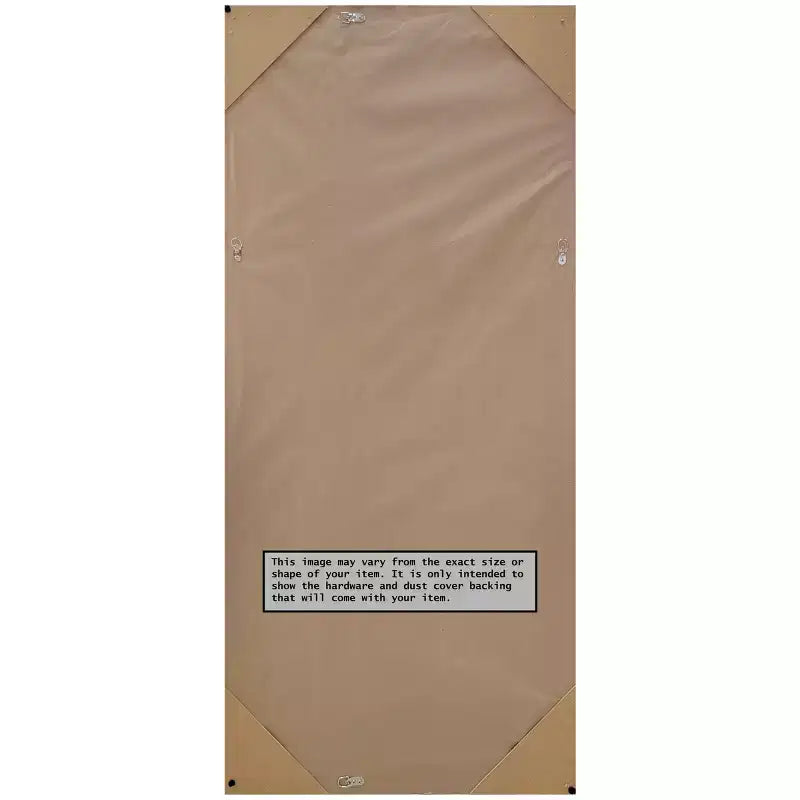 29" x 65" Crackled Framed Full Length Floor/Leaner Mirror Metallic - : Polystyrene Frame, Wall Mountable