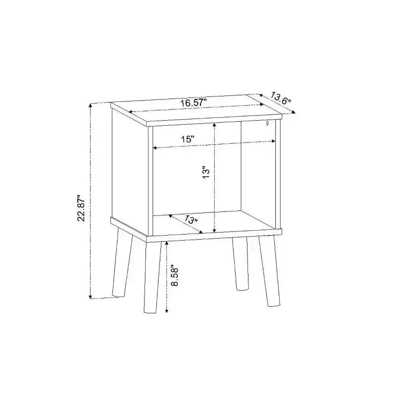 Modern Open Kids' Nightstand White - ™