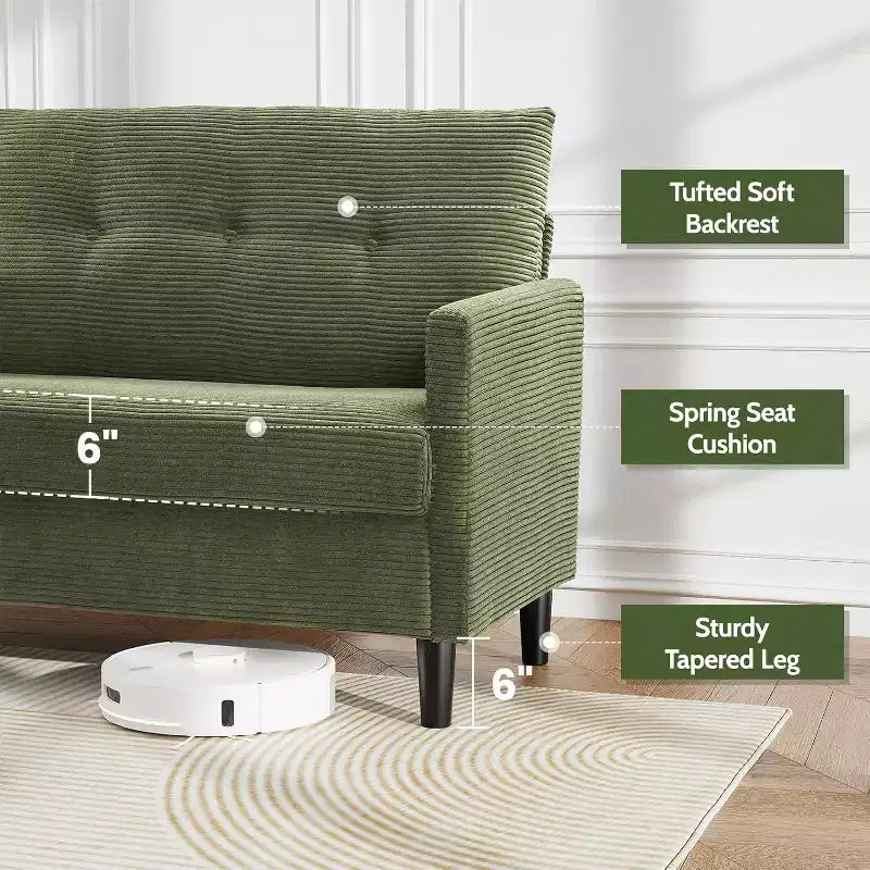 50 Loveseat Sofa,Tool-Free Setup Small Couches