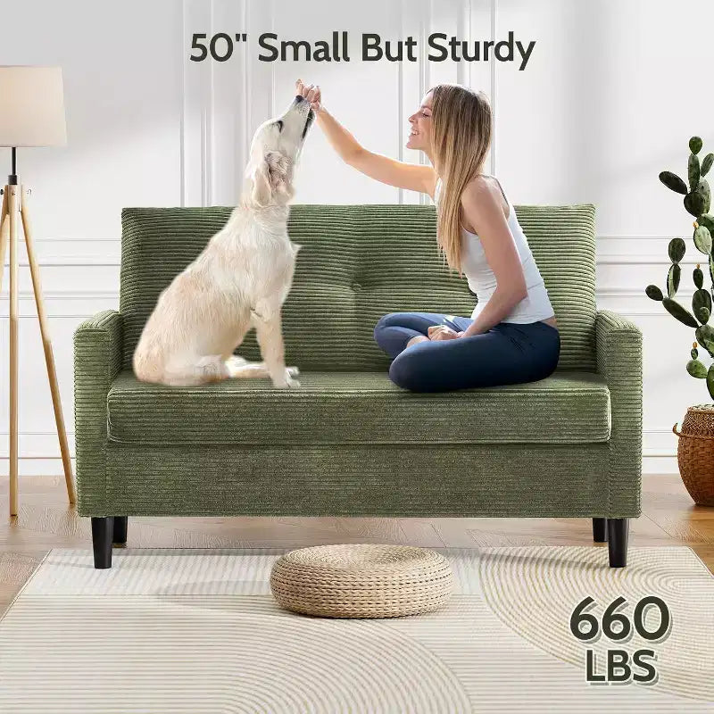 50 Loveseat Sofa,Tool-Free Setup Small Couches