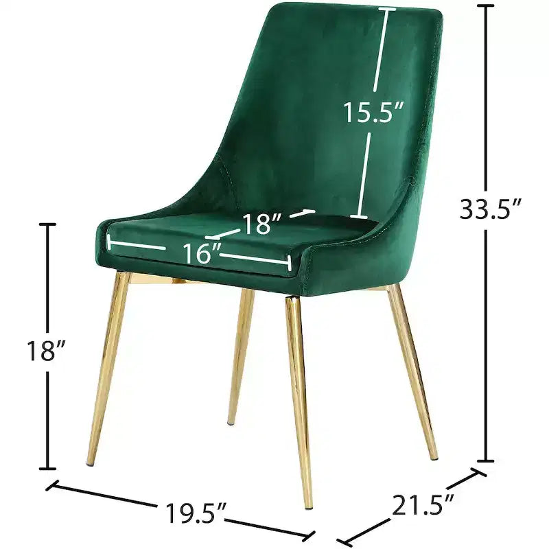 Karina Velvet Dining Chair, Set of 2
