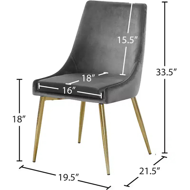 Karina Velvet Dining Chair, Set of 2