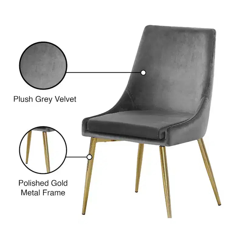 Karina Velvet Dining Chair, Set of 2