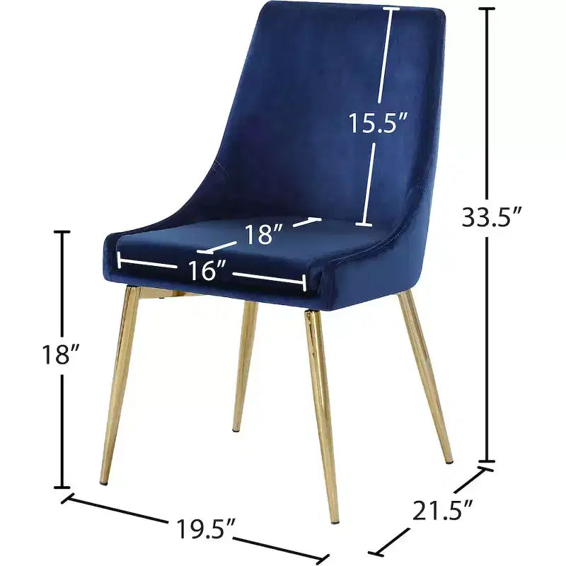 Karina Velvet Dining Chair, Set of 2