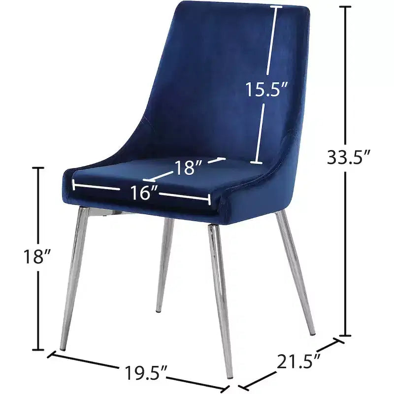 Karina Velvet Dining Chair, Set of 2