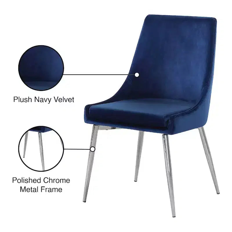 Karina Velvet Dining Chair, Set of 2