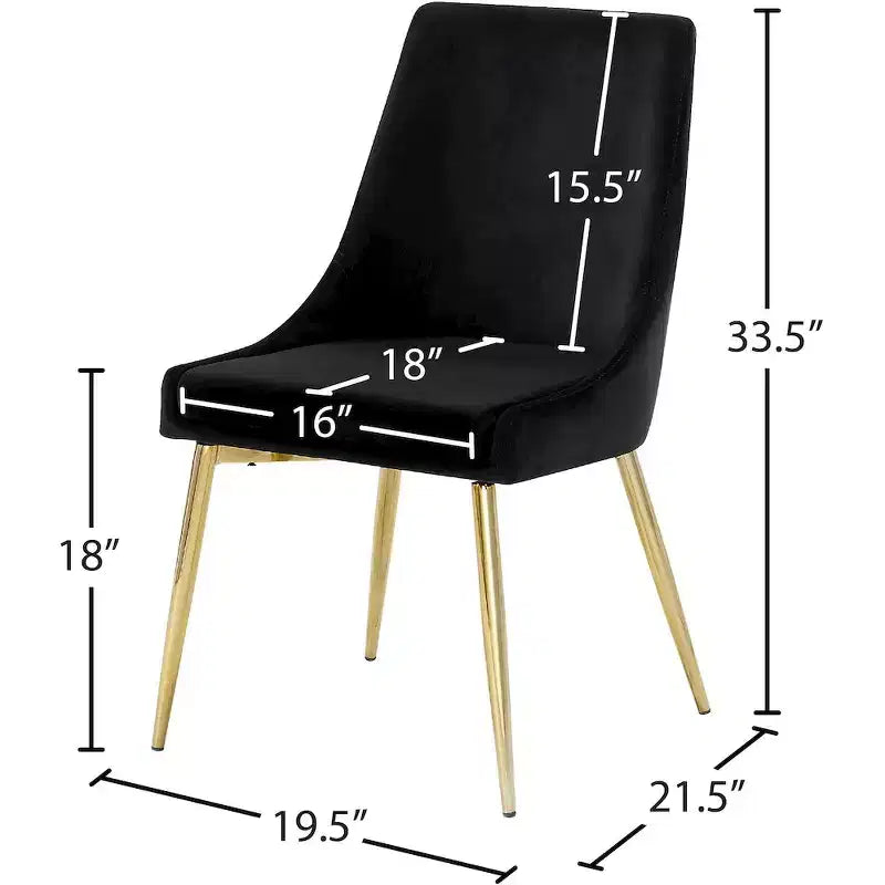 Karina Velvet Dining Chair, Set of 2