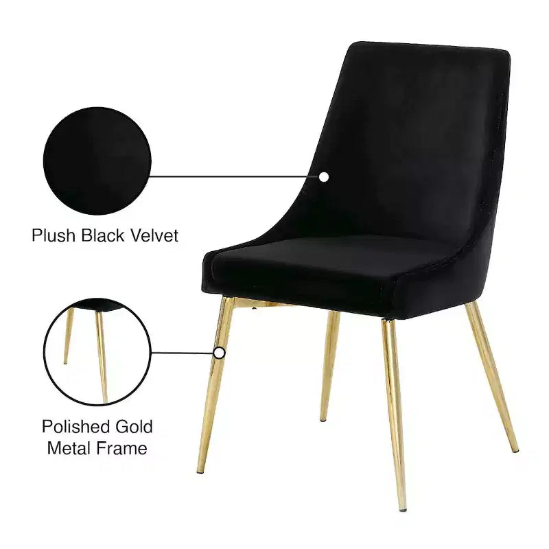 Karina Velvet Dining Chair, Set of 2