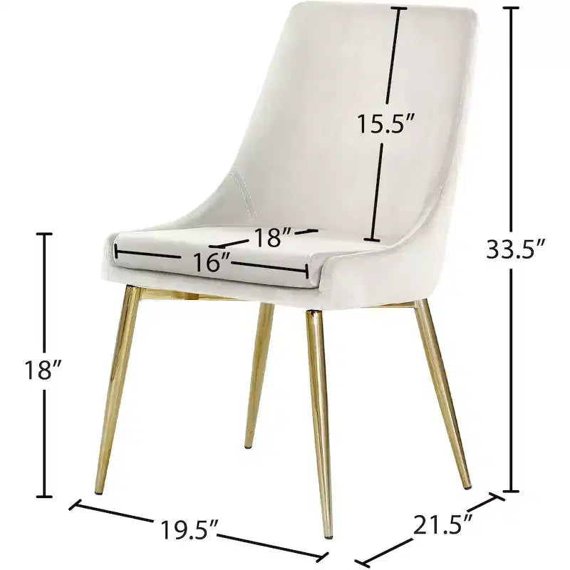 Karina Velvet Dining Chair, Set of 2