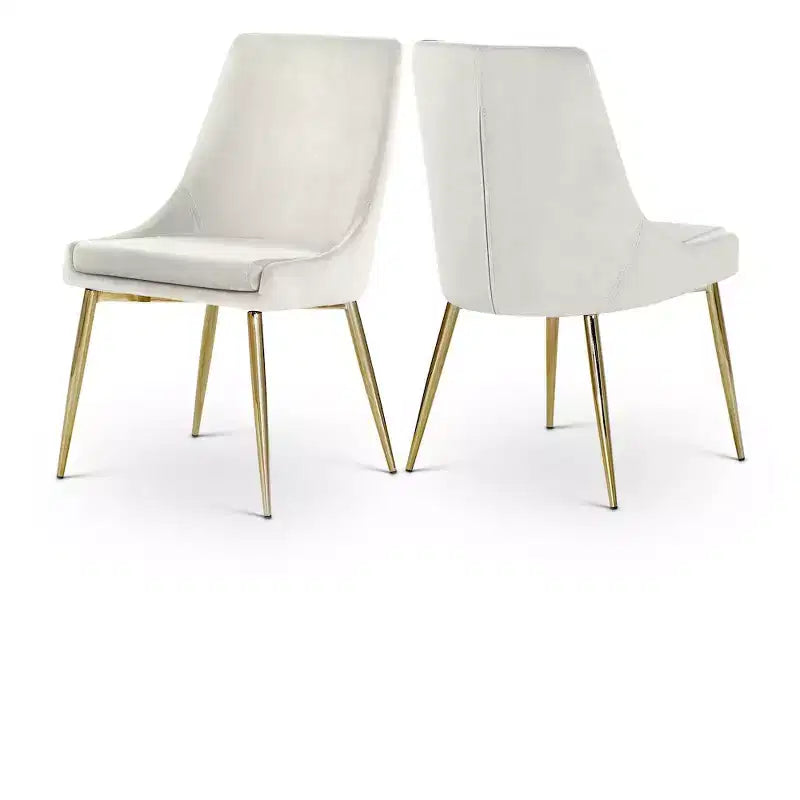 Meridian Furniture Karina Velvet Dining Chair, Set of 2