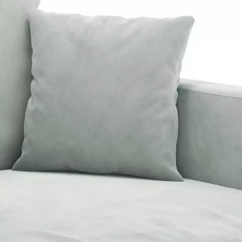 Luxurious 2-Seater Sofa in Light Gray Velvet - Comfortable Thickly-Padded Seat with Sturdy Metal Frame and Modern Design