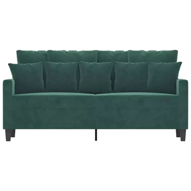 2-Seater Velvet Sofa Modern Styling in Dark Gray with a Strong Metal Frame and Comfortable Seating