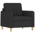 vidaXL Sofa Chair Upholstered Single Sofa Armchair for Living Room Fabric - Black 23.6