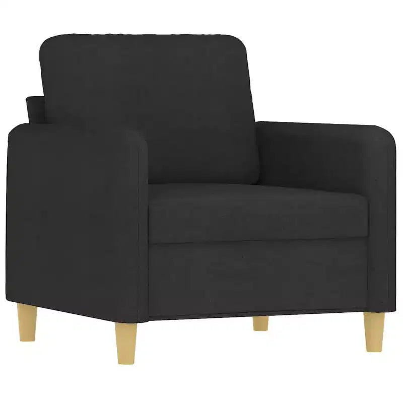vidaXL Sofa Chair Upholstered Single Sofa Armchair for Living Room Fabric - Black 23.6