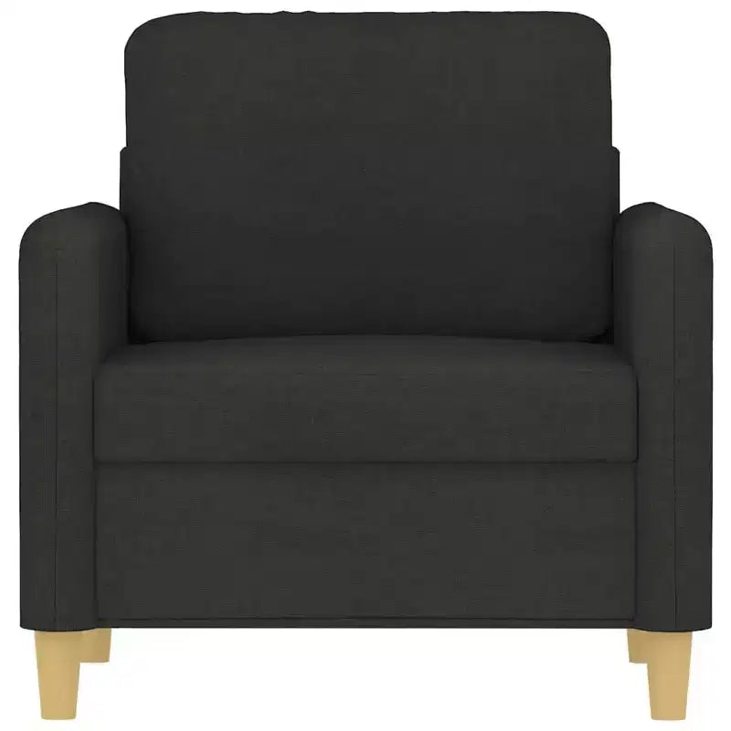 Sofa Chair Upholstered Single Sofa Armchair for Living Room Fabric - Black 23.6
