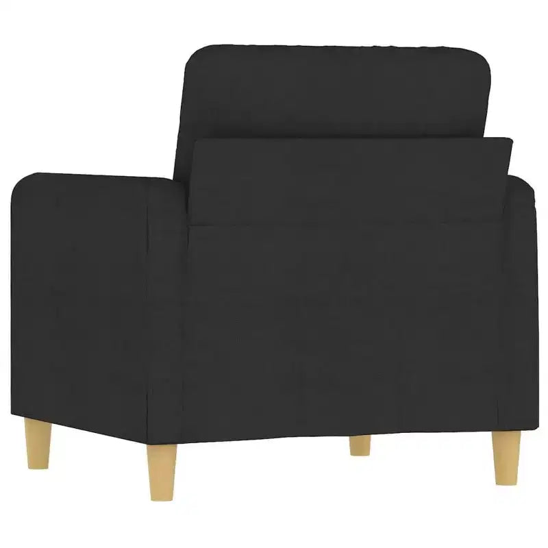 Sofa Chair Upholstered Single Sofa Armchair for Living Room Fabric - Black 23.6