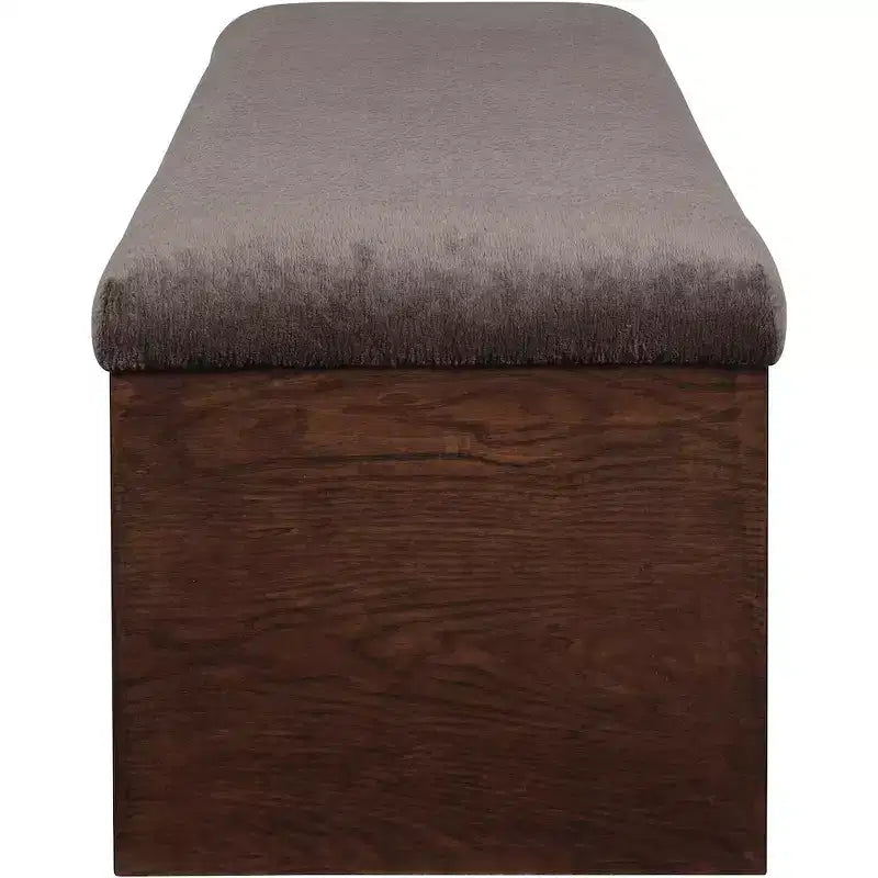 Lawson Velour Fur Fabric Bench