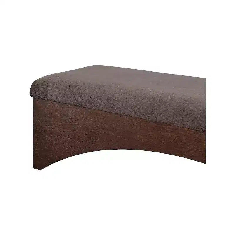 Lawson Velour Fur Fabric Bench