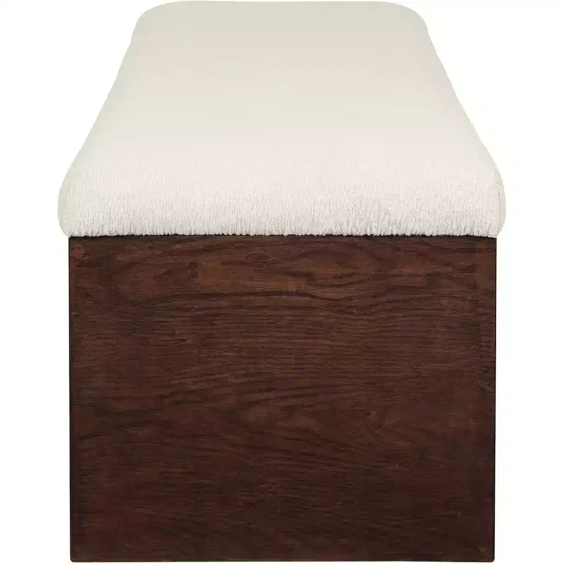 Lawson Velour Fur Fabric Bench