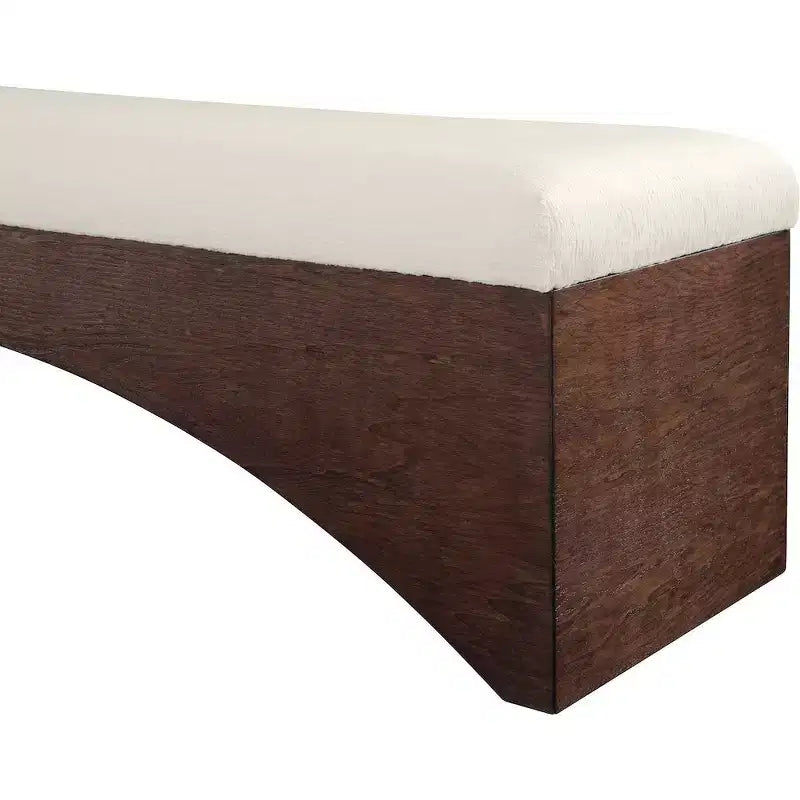 Lawson Velour Fur Fabric Bench