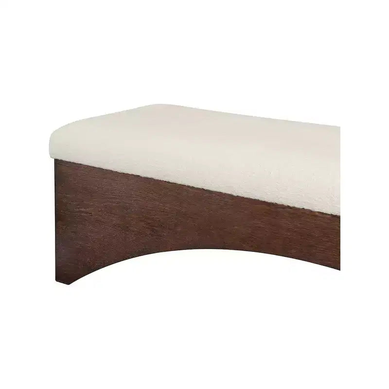 Lawson Velour Fur Fabric Bench