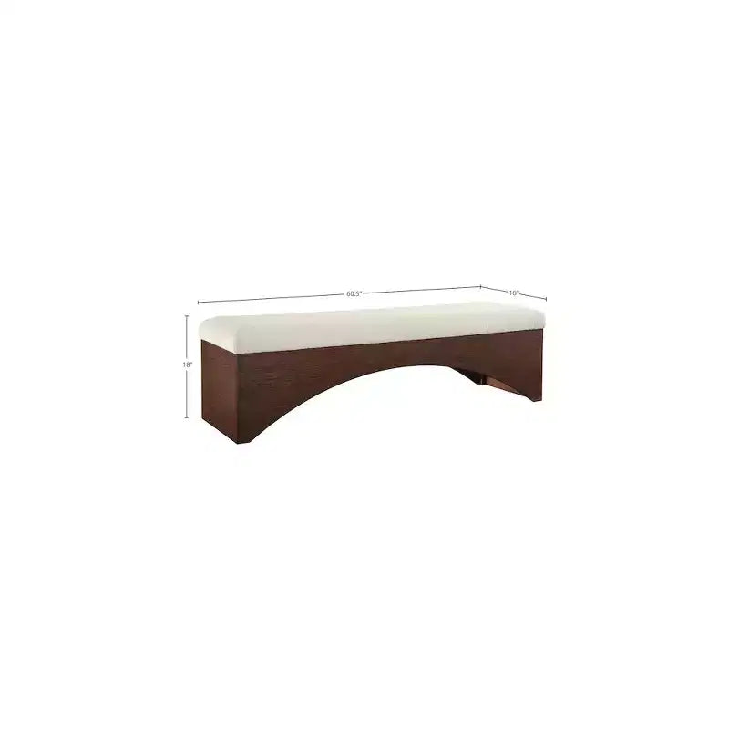 Lawson Velour Fur Fabric Bench