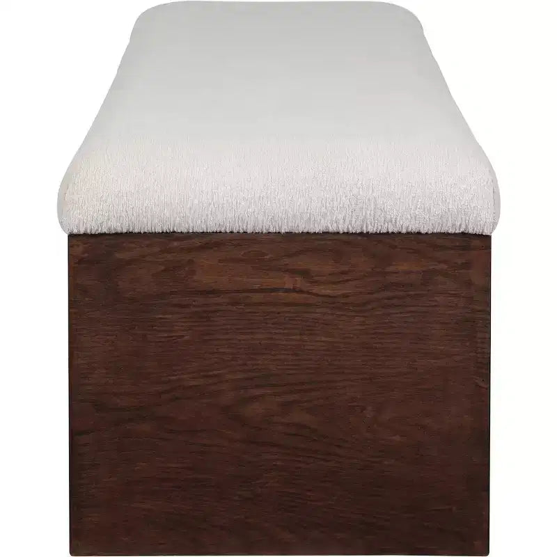 Lawson Velour Fur Fabric Bench