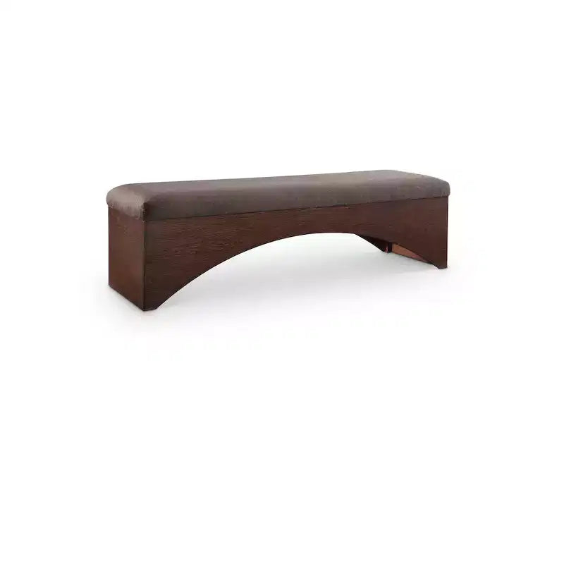 Lawson Velour Fur Fabric Bench