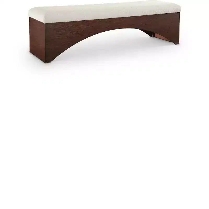 Lawson Velour Fur Fabric Bench