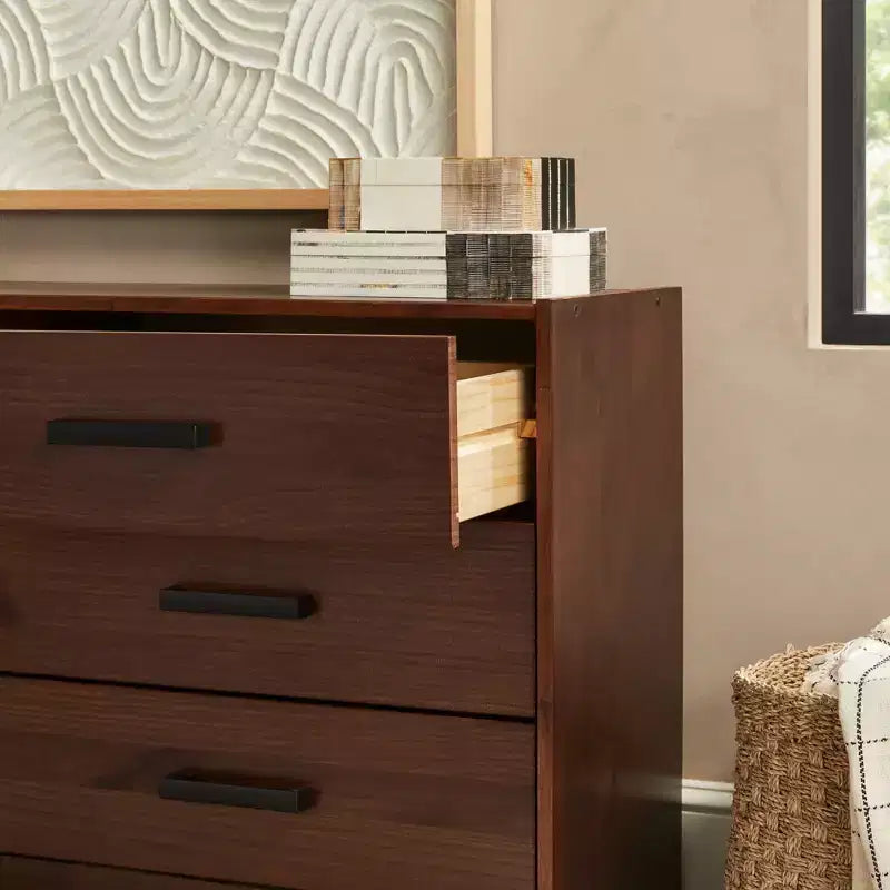 Easy Assembly Solid Wood 6-Drawer Dresser with Handles