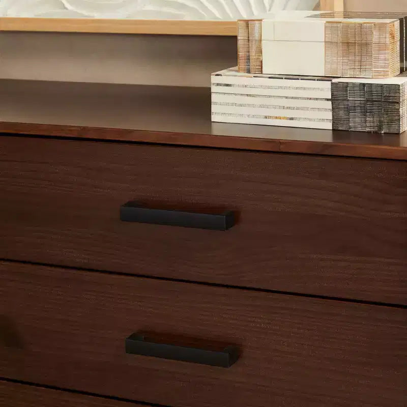 Easy Assembly Solid Wood 6-Drawer Dresser with Handles