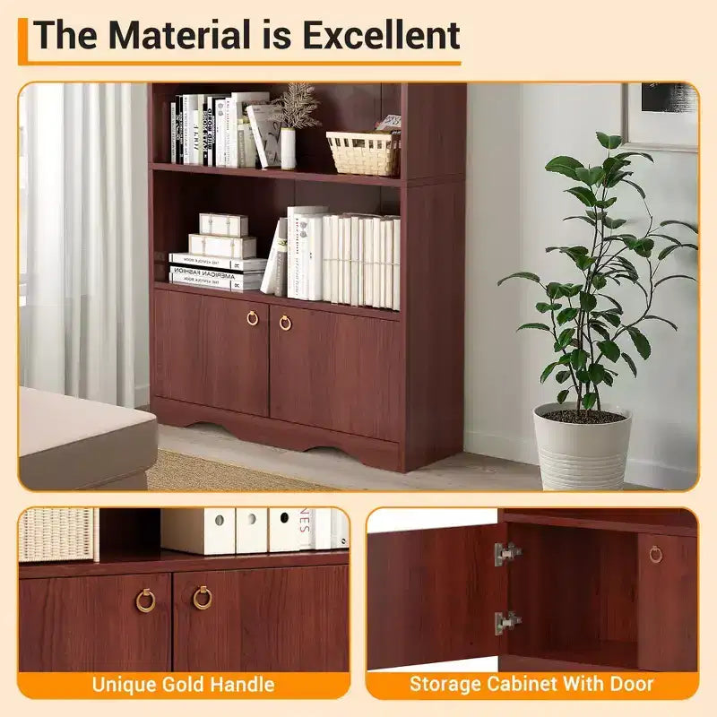 5-Tier Bookcase and Bookshelf, Large 63 Inch High Floor-To-ceiling Bookshelf for Home Office, Toy Display Storage Rack, Bookcase Storage Rack