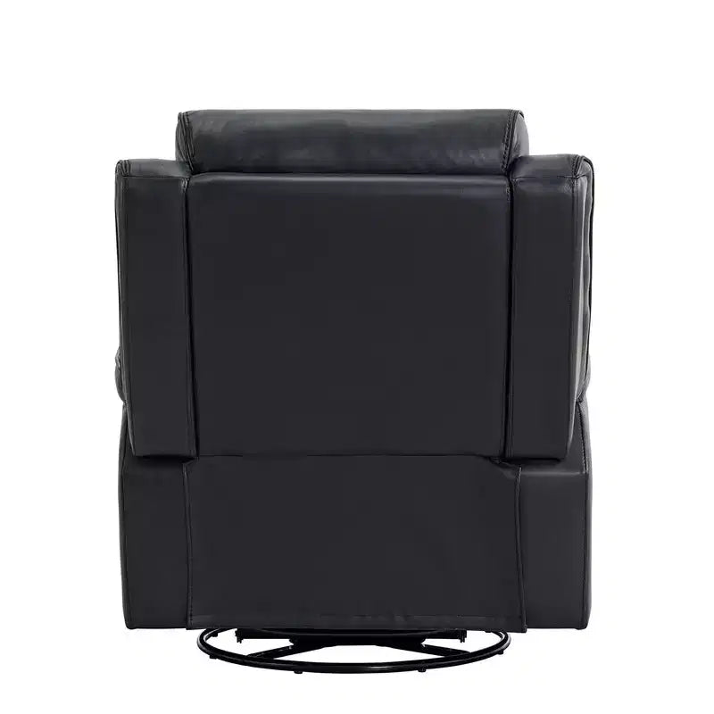 Swivel Manual Recliner Faux Leather Glider Recliner