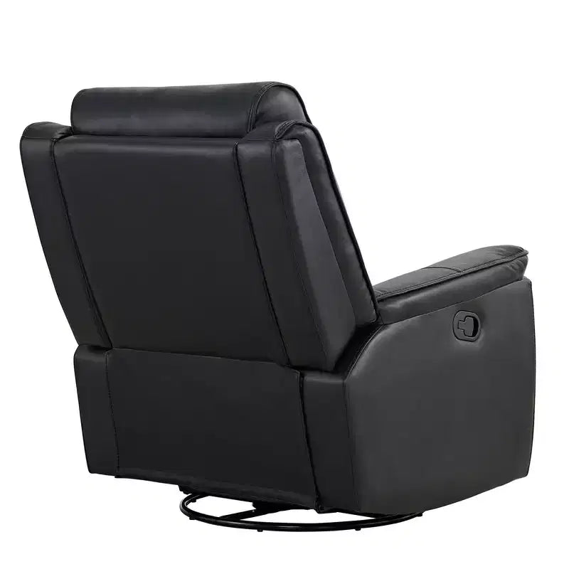 Swivel Manual Recliner Faux Leather Glider Recliner