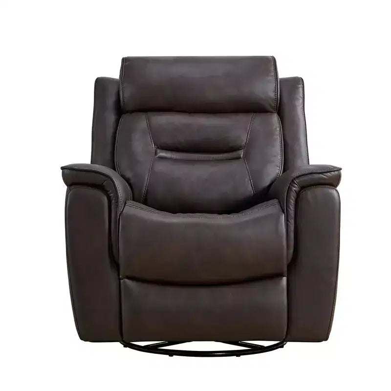 Swivel Manual Recliner Faux Leather Glider Recliner