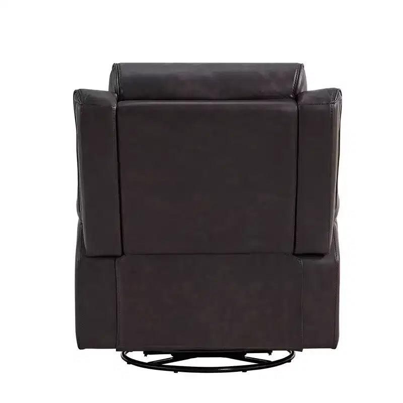 Swivel Manual Recliner Faux Leather Glider Recliner