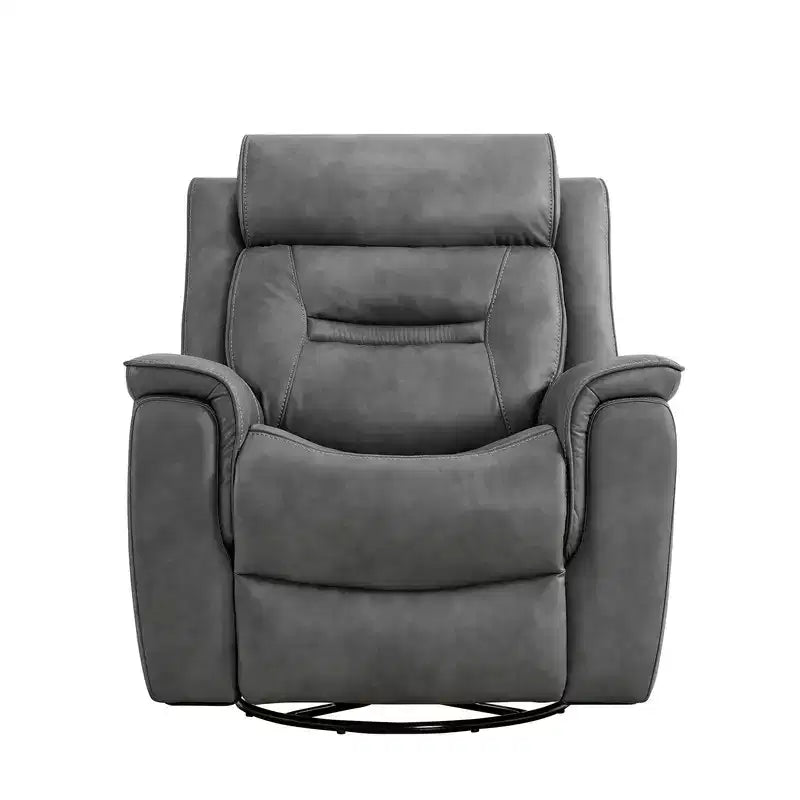 Swivel Manual Recliner Faux Leather Glider Recliner