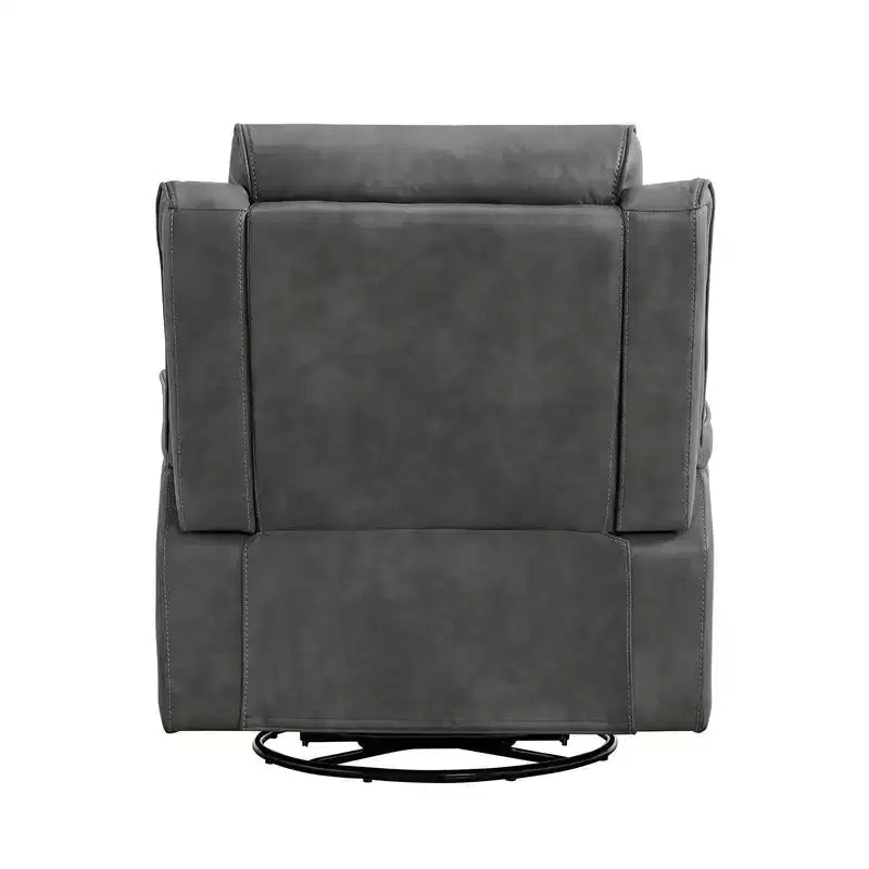 Swivel Manual Recliner Faux Leather Glider Recliner