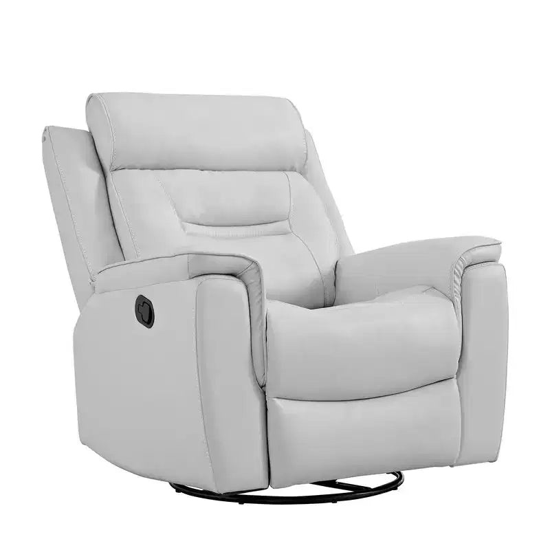 Swivel Manual Recliner Faux Leather Glider Recliner