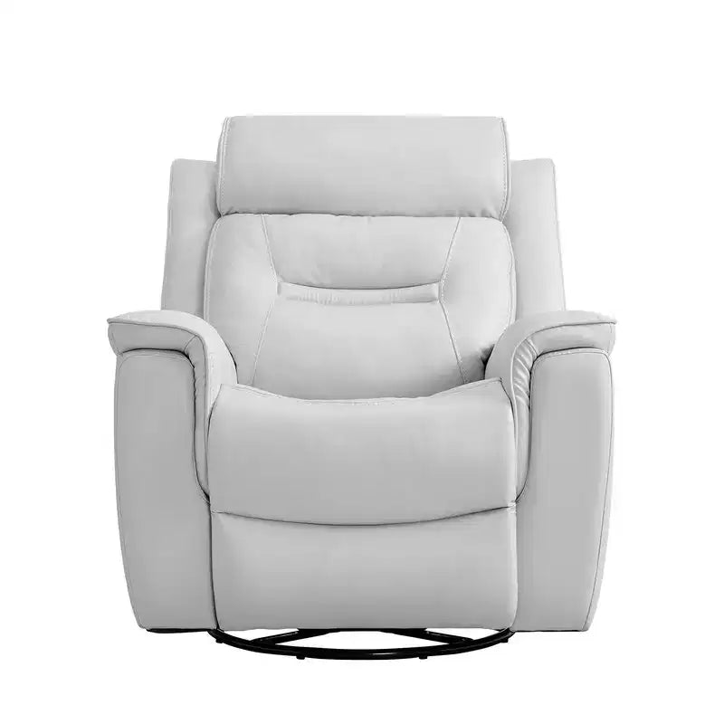 Swivel Manual Recliner Faux Leather Glider Recliner