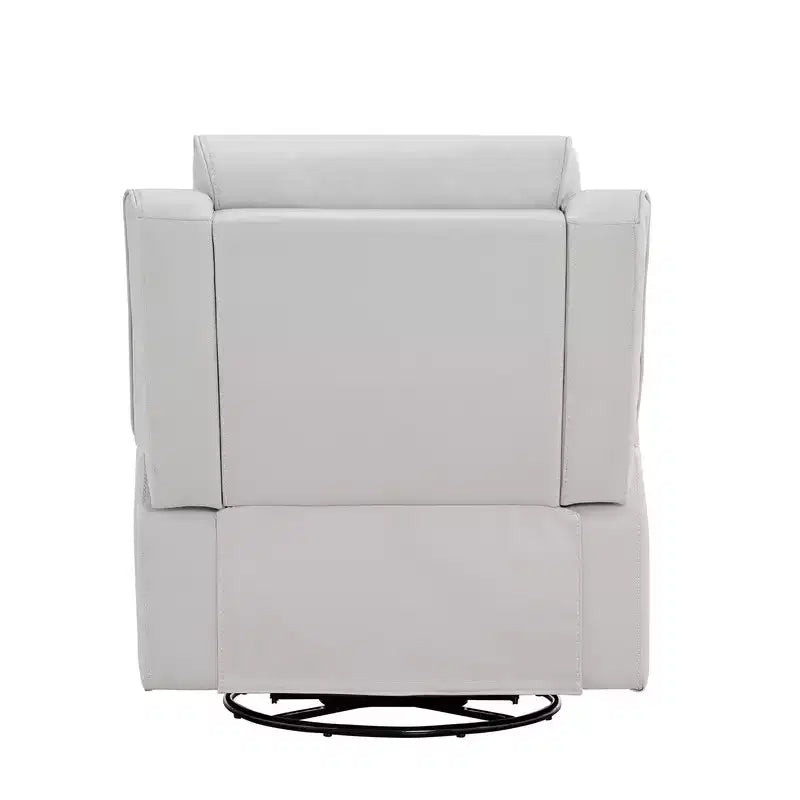 Swivel Manual Recliner Faux Leather Glider Recliner