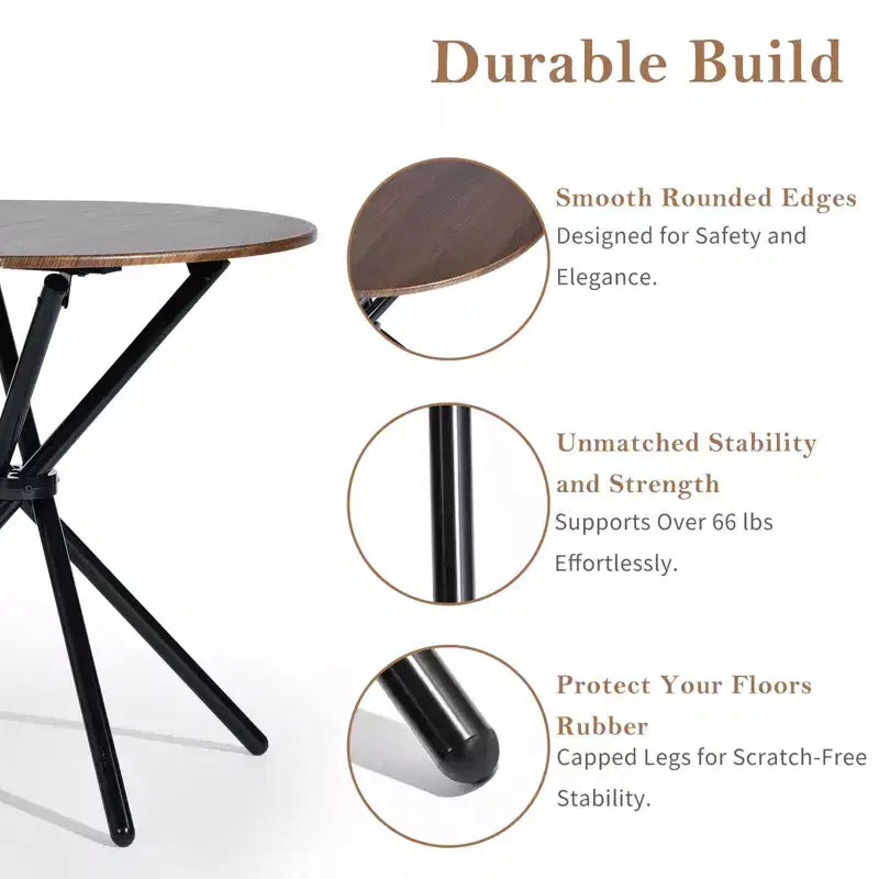 31.5 Round Dining Table for Small Spaces, Seats 23