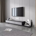 Gaoyangjiaju Mid-Century Modern Expandable TV Stand with 3 Drawers  Adjustable Entertainment Center for Living Room(79 to 130), Gray