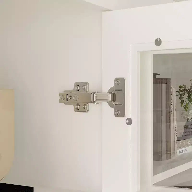 Large White Display Hutch Buffet Cabinet with Glass Doors, Credenza Sideboard Storage Unit for Kitchen Living Room Bookshelves