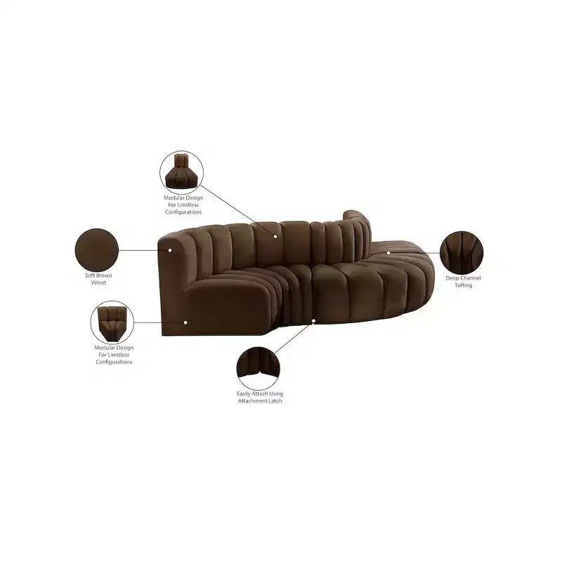 Arc Velvet Modular Sofa