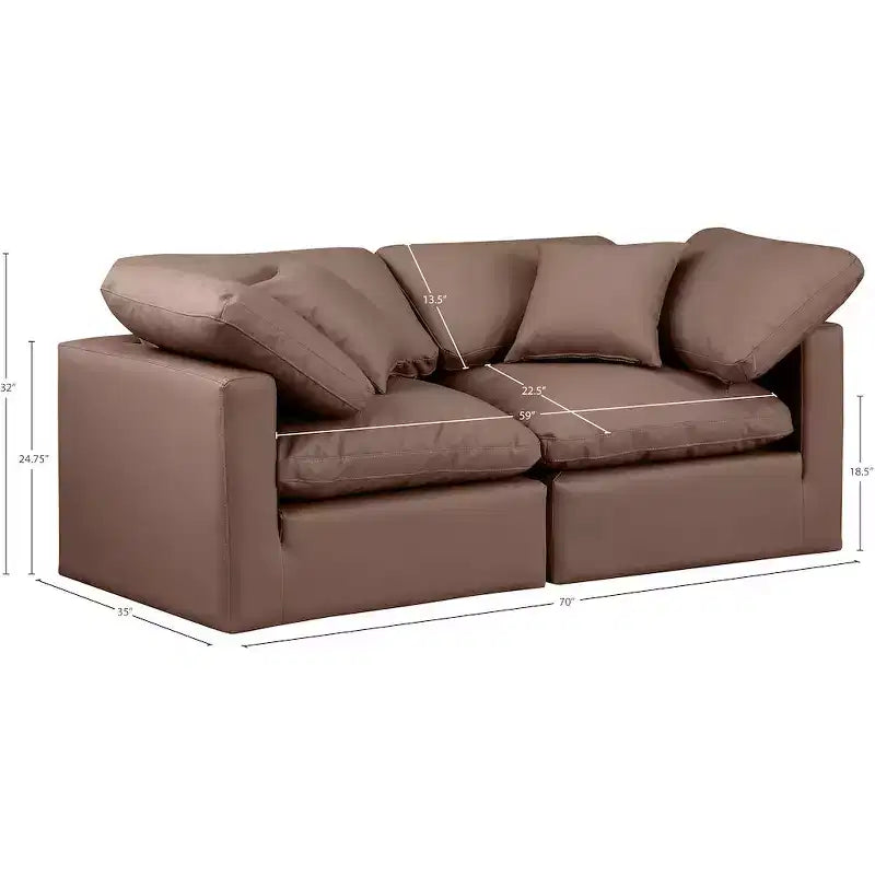 Indulge Vegan Leather Modular Sofa