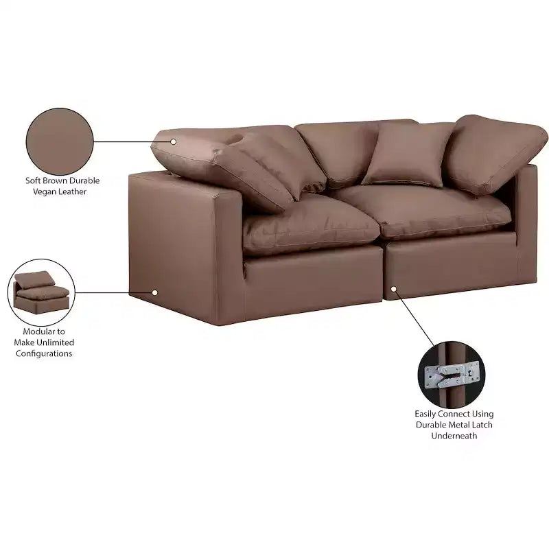 Indulge Vegan Leather Modular Sofa